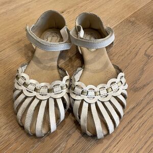 Pampili Girls White Woven Leather Sandals 12